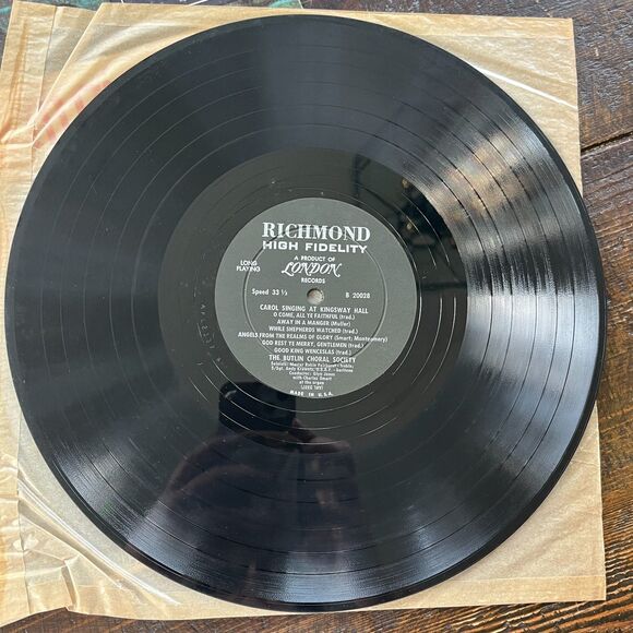 CAROL SINGING at Kingsway Hall The Butlin Choral Society Vintage Vinyl LP B20028 - Picture 5 of 7